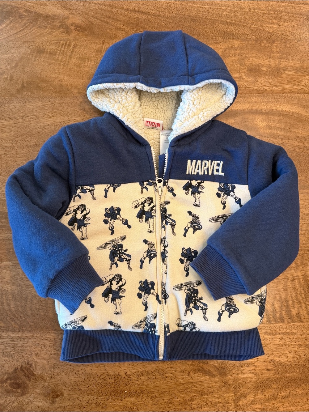 Toddler Marvel Sherpa Zip Up Jacket